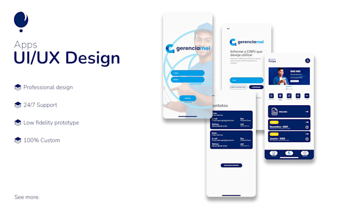 create mobile app ui and website ui design