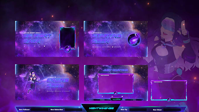 amazing custom animated twitch overlay for stream