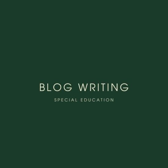 write blog or articles about special education