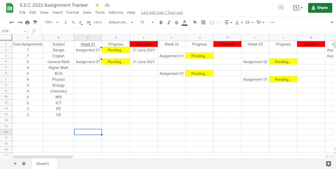 entry your data in a spreadsheet