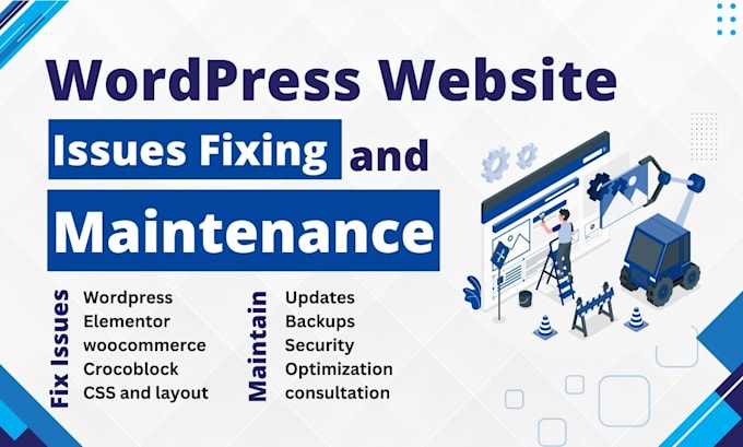 fix wordpress elementor woocommerce and do website maintenance