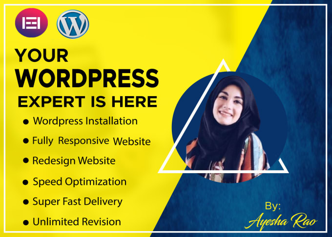 I will install customize blog portfolio wordpress website and be your elementor expert