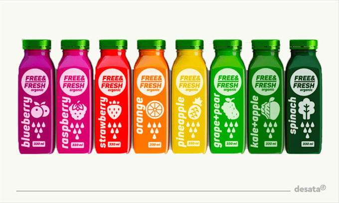 design modern beverage labels and bottle packaging