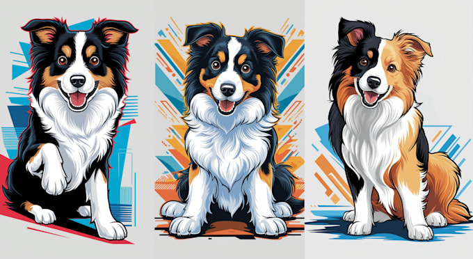 draw your dog and cat into cartoon portrait