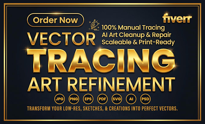 vectorize, redraw and convert any logo, image or ai design to vector