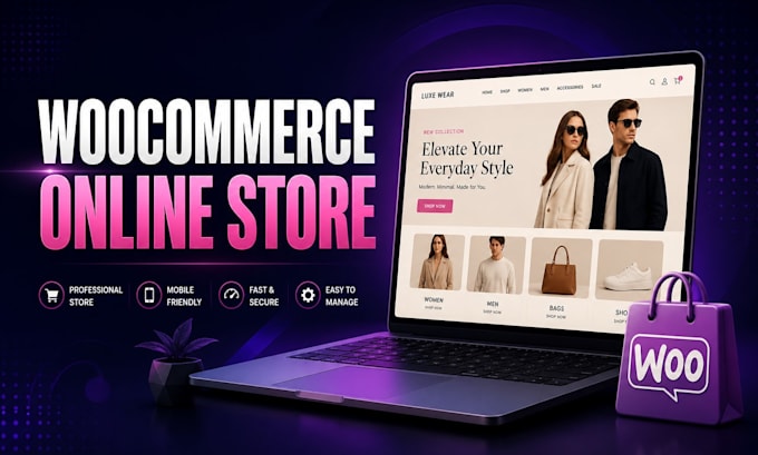 design and develop a modern woocommerce ecommerce website