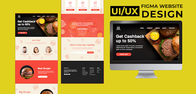 design mobile app UI UX, web UI UX design in figma