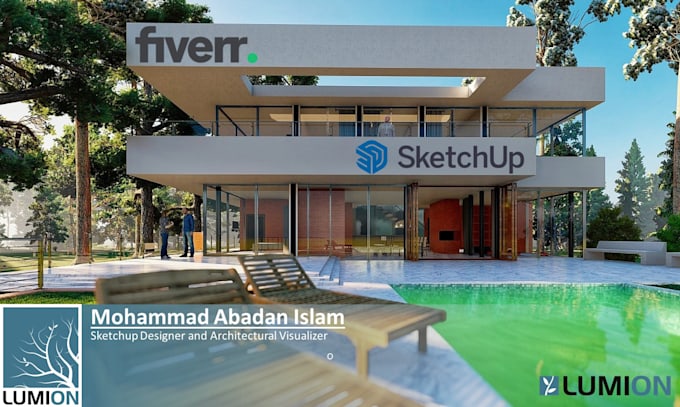 do fast sketchup, revit, 3ds max, archicad, autocad, rhino model and 3d render
