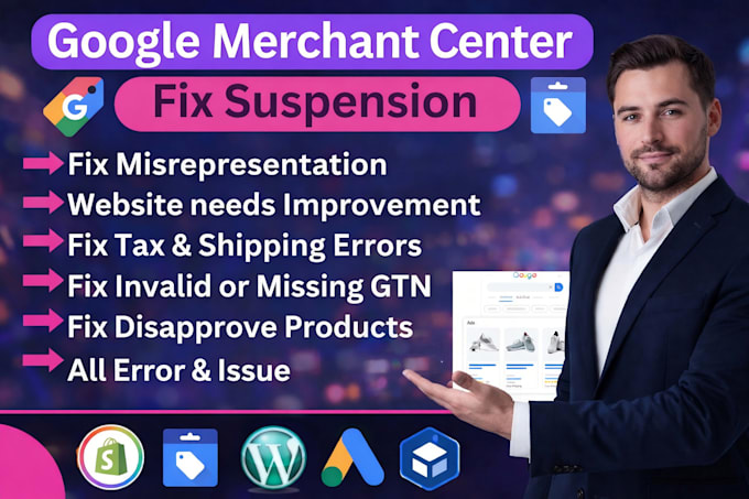 fix google merchant center suspension and misrepresentation resolve gtin issue