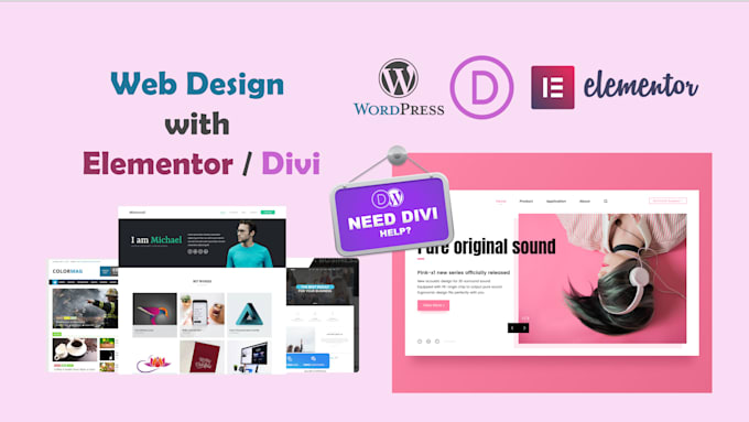 build a fast, SEO optimized wordpress website using elementor or divi