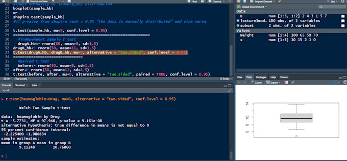 do statistical data analysis using r and r studio