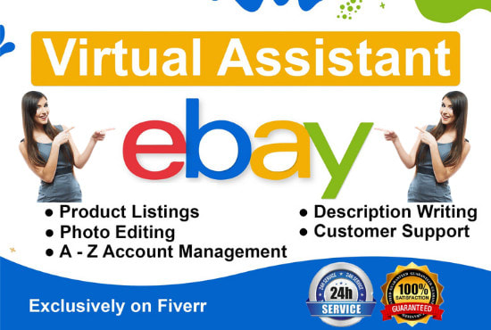 Hire a freelancer to be your amazon to ebay dropshipping ebay virtual assistant