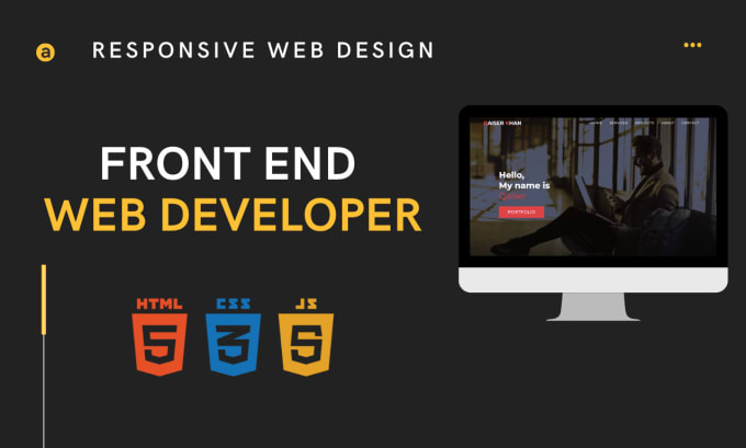 Be your front end web developer using html, css, react js, bootstrap ...