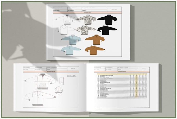design fashion collection and tech pack