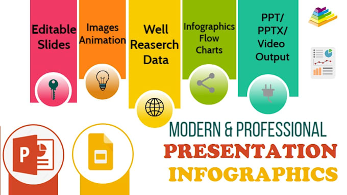 make modern powerpoint google slides presentation infographics