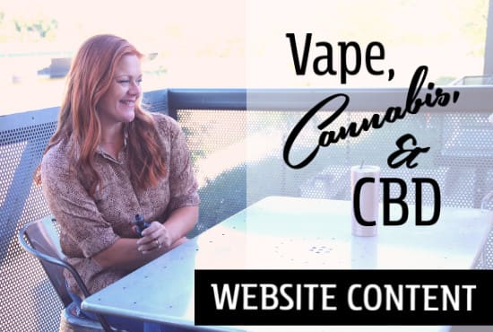 write cannabis cbd and vape website content