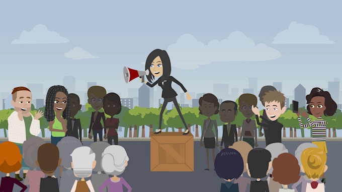 make 2d animated explainer video for business and sales
