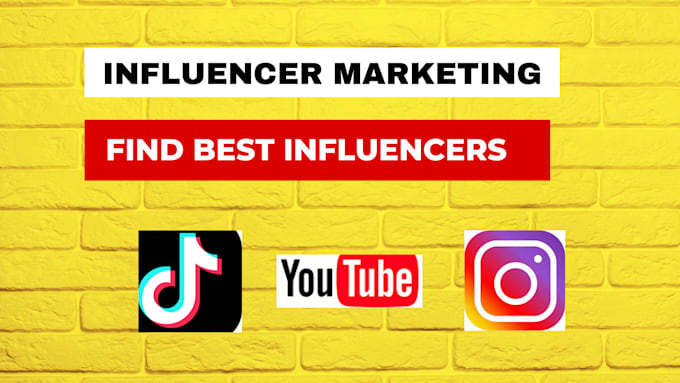 find instagram, tiktok and youtube influencers for marketing