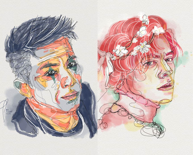 draw your beloved one in artistic digital art