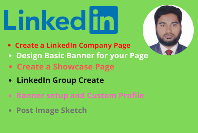 make a specialist linkedin profile and company page