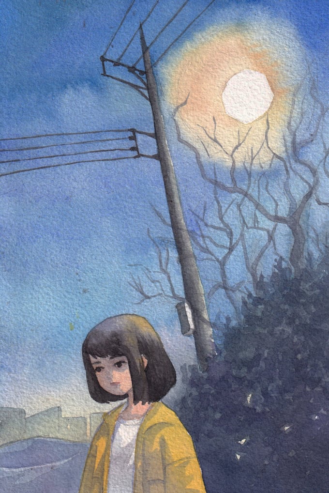 create beautiful watercolor children book illustration