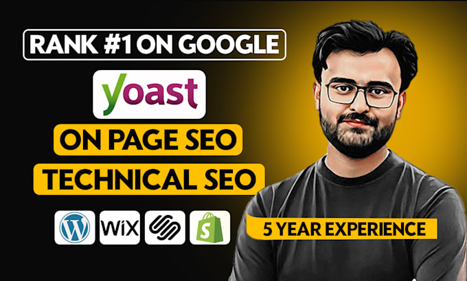 yoast on page seo optimization of wordpress, shopify, squarespace, wix, webflow