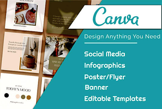 Create canva multipurpose editable branded templates by Ayesha arena