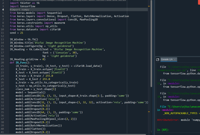 Create a bioinformatics automation dashboard in python using tkinter by ...