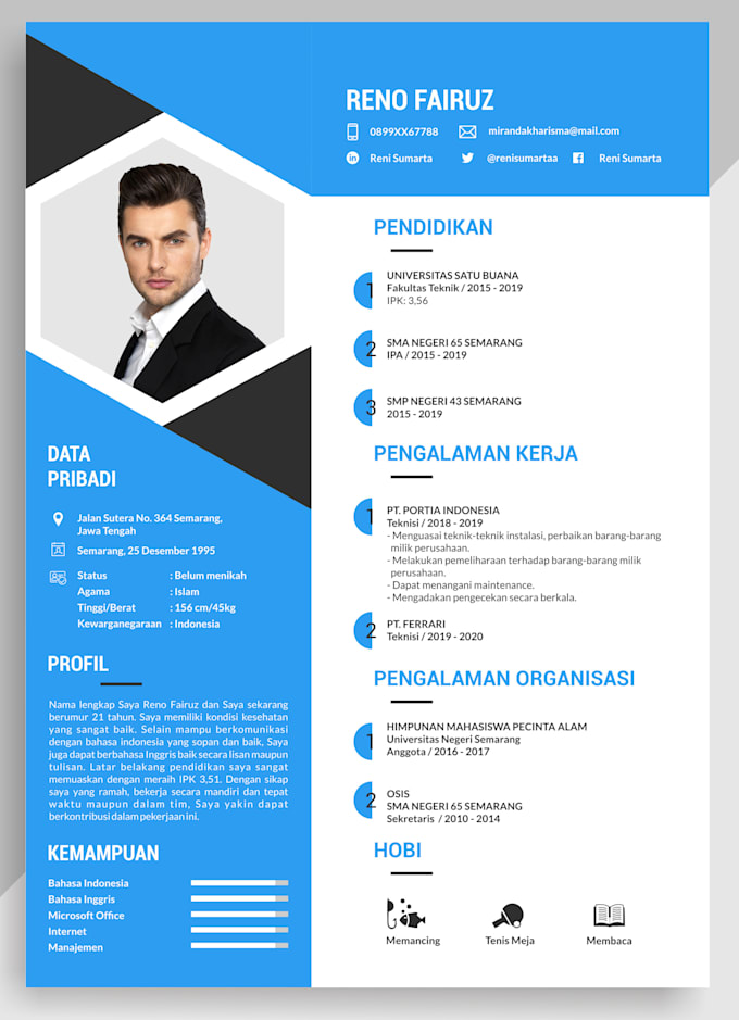 Make a professional looking cv for you by Benedictustito | Fiverr