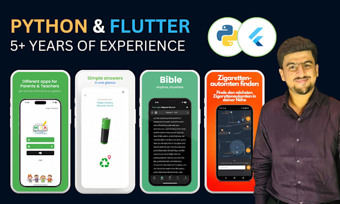 Build mobile app with python apis and flutter framework by ...
