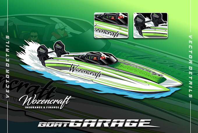 draw your boat into vector illustration