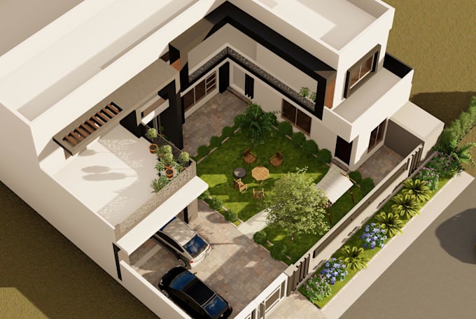 create photorealistic high quality exterior 3d architectural renderings