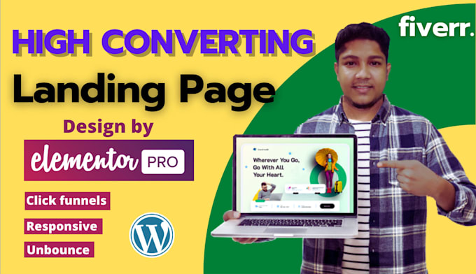 design landing page, squeeze or sales page by elementor pro