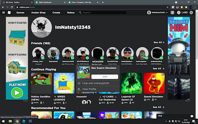 Grind Any Roblox Game For You By Imnatsty Fiverr - roblox 2012 games