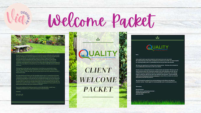 design your welcome packet