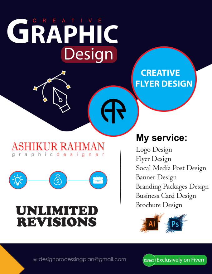 Do any graphic design job in adobe illustrator, photoshop by ...