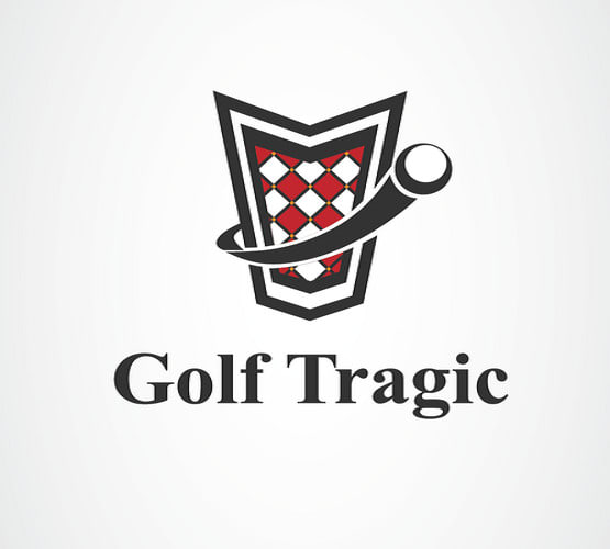 design golf tragic logo