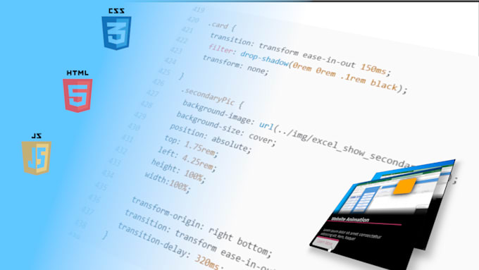 make CSS, html, js animations