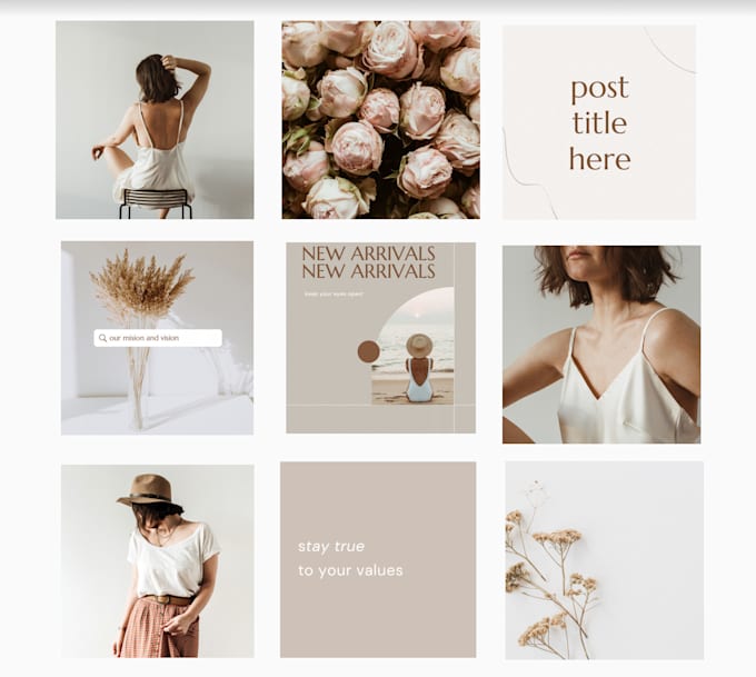 Create aesthetic and prfoessional social media visuals or the whole