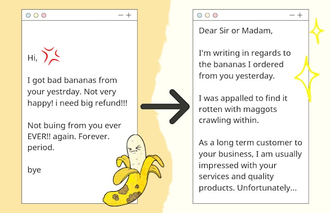 write or rewrite your email within 24 hours