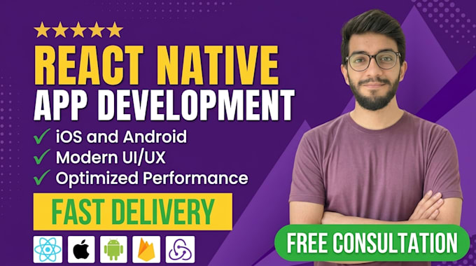 develop android and ios mobile app with react native