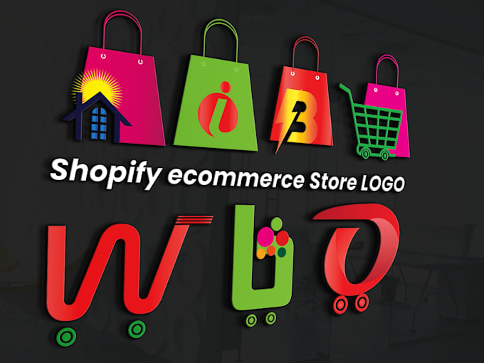design creative modern shopify ecommerce online store logo