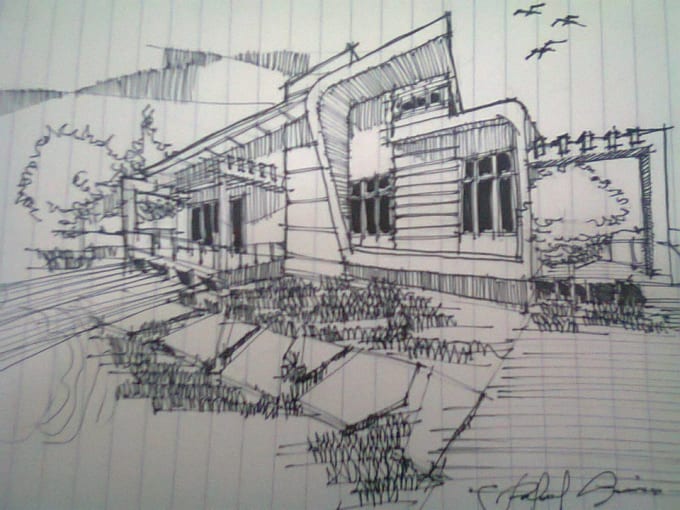 >Pen Sketch Your House Any Bldg Room Or Scenery By Rafaelsoriano