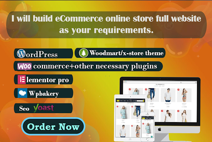 build ecommerce online store full website as your requirements