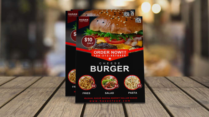 design food menu, restaurant menu, flyer