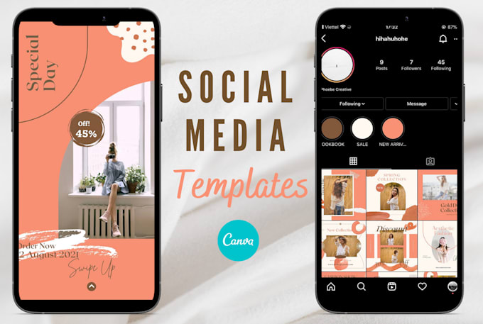 create canva instagram post and story templates for you