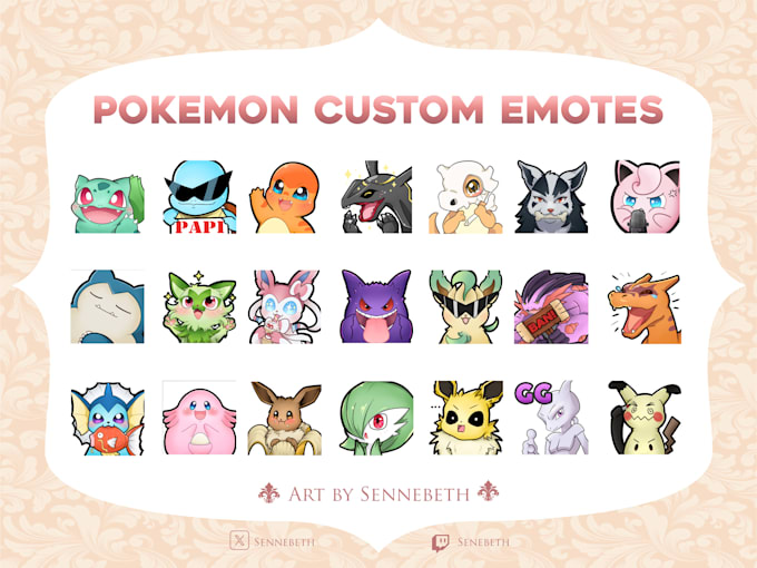 do custom pokemon emotes and badges
