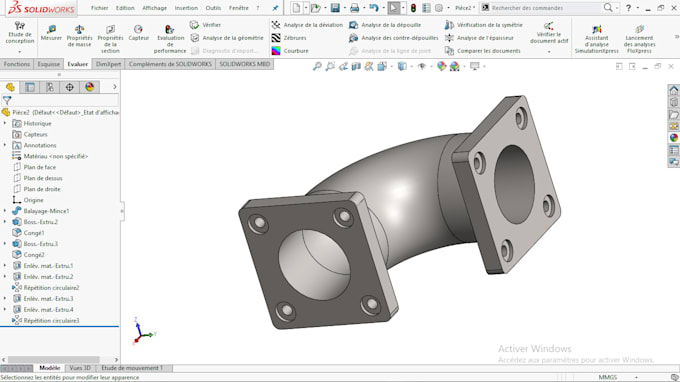 Design 2d and 3d models using solidworks by Oussamamhamda | Fiverr