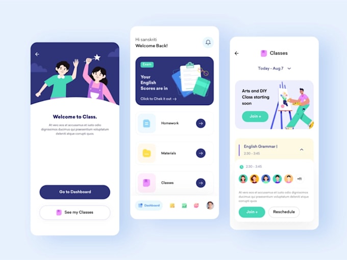 Develop a learning management app like google classroom by Samar1213