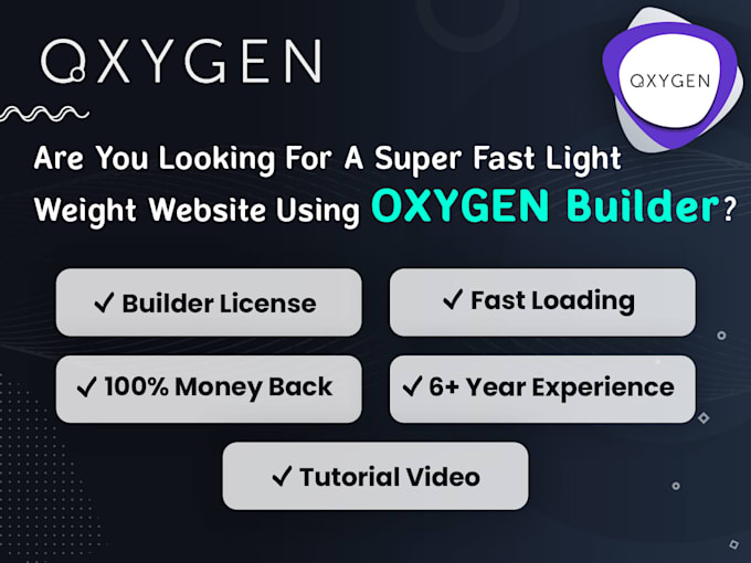 design unique wordpress website using oxygen builder included